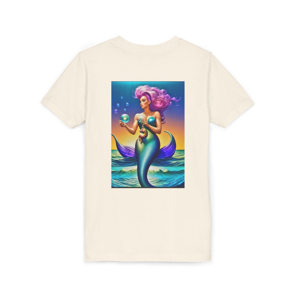 Youth Mermaid Tee — Colorful Fantasy Mermaid Graphic Shirt for Kids