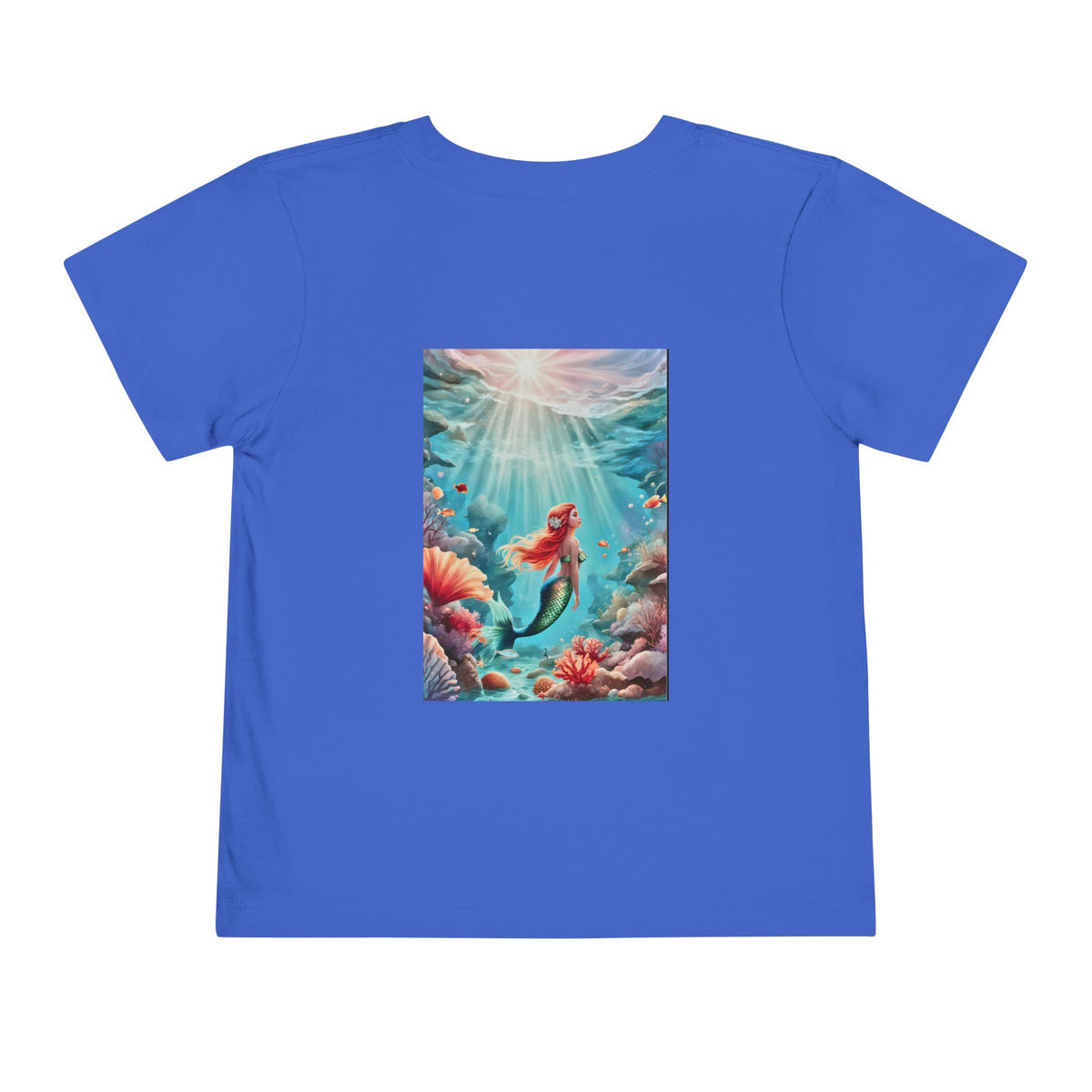 Mermaid Toddler Tee – Underwater Sunlight Sea Life Graphic