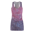 Pink Purple Abstract Racerback Dress – Marble Tie-Dye AOP