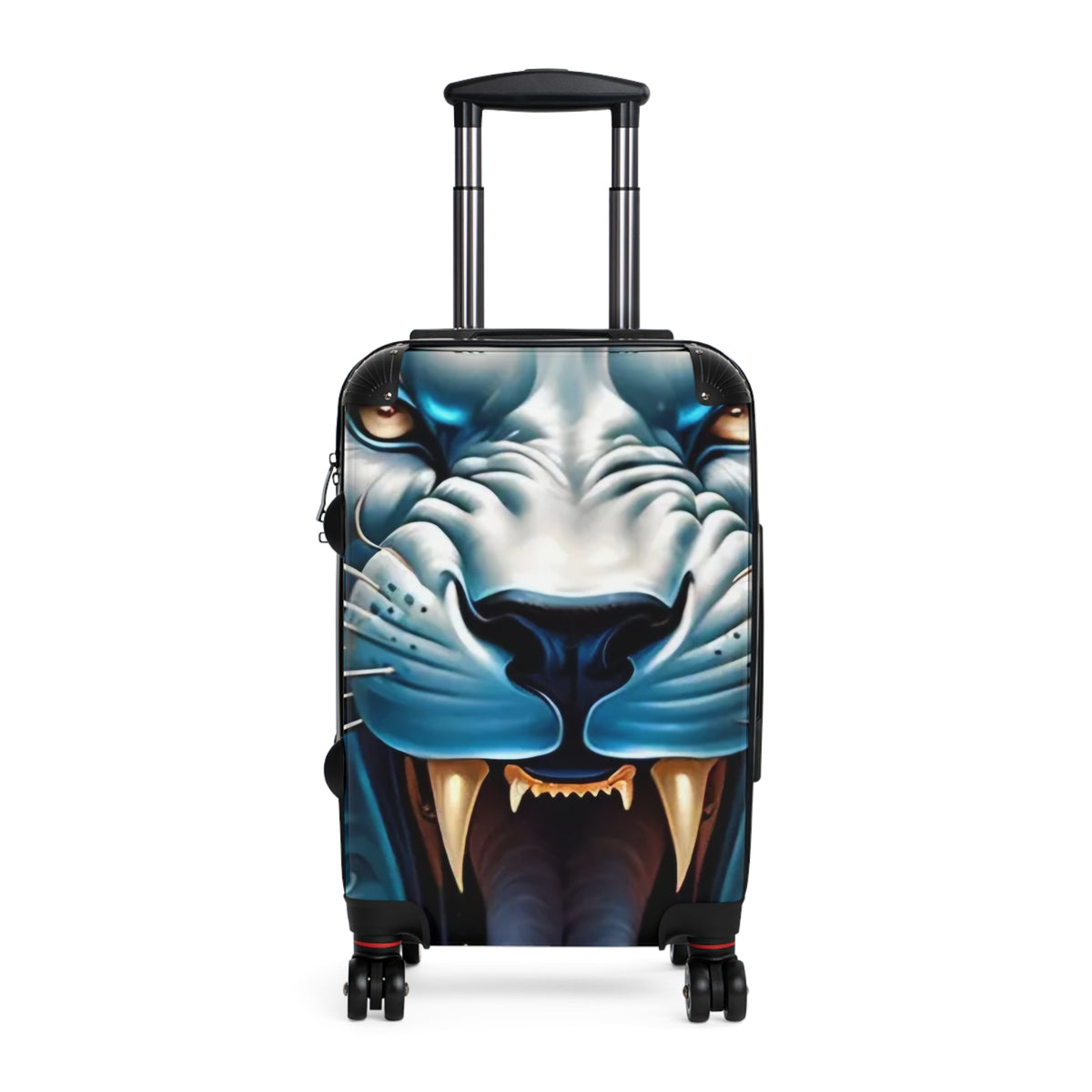 Roaring Blue Tiger Carry-On Suitcase — Bold Animal Print Luggage