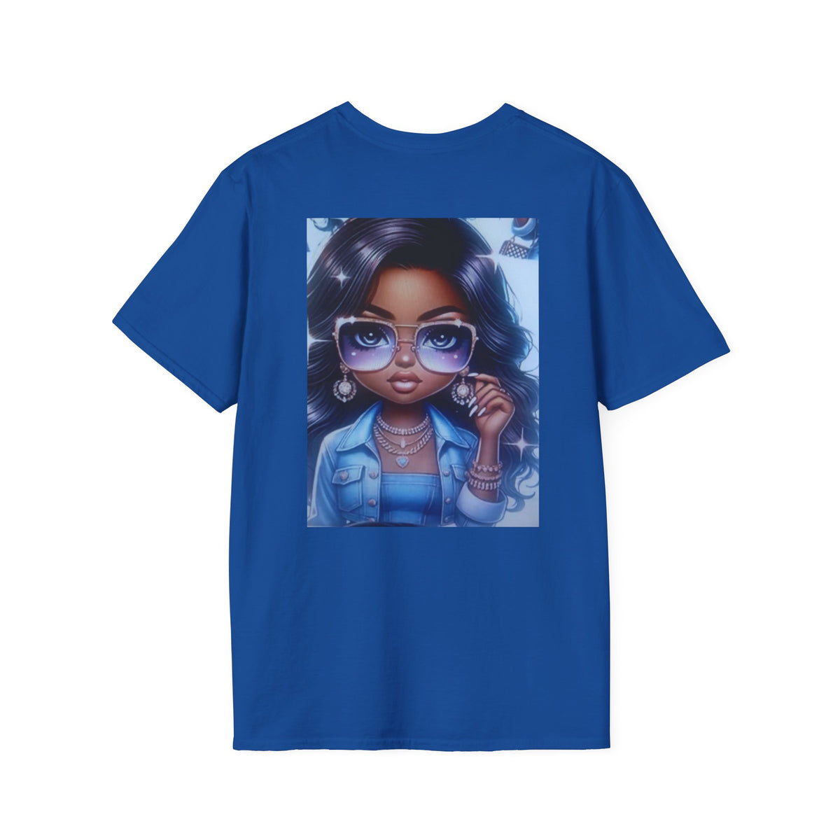 Afro Chic Graphic Tee — Girl with Sunglasses Illustration