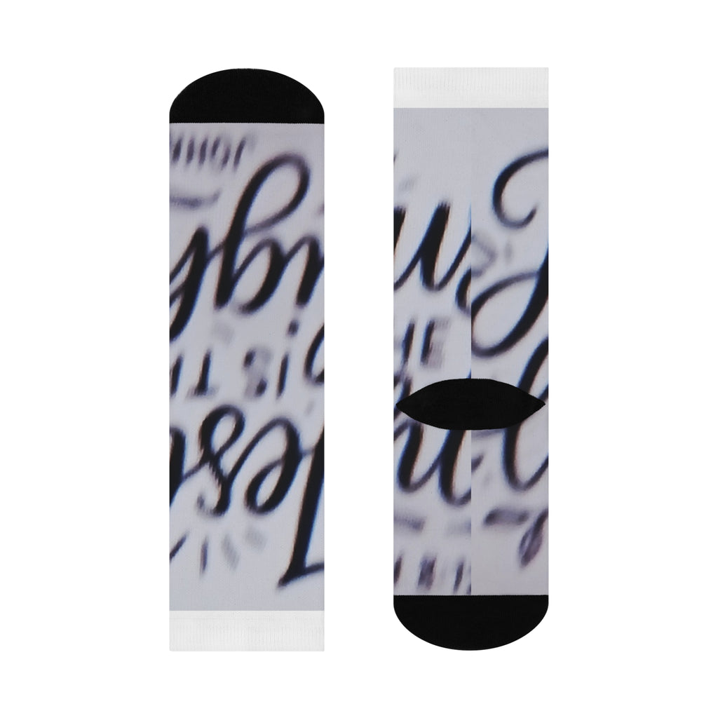 Crew Socks — 'Jesus This Is My Vibe' Script Cushion Socks (Religious, Inspirational)