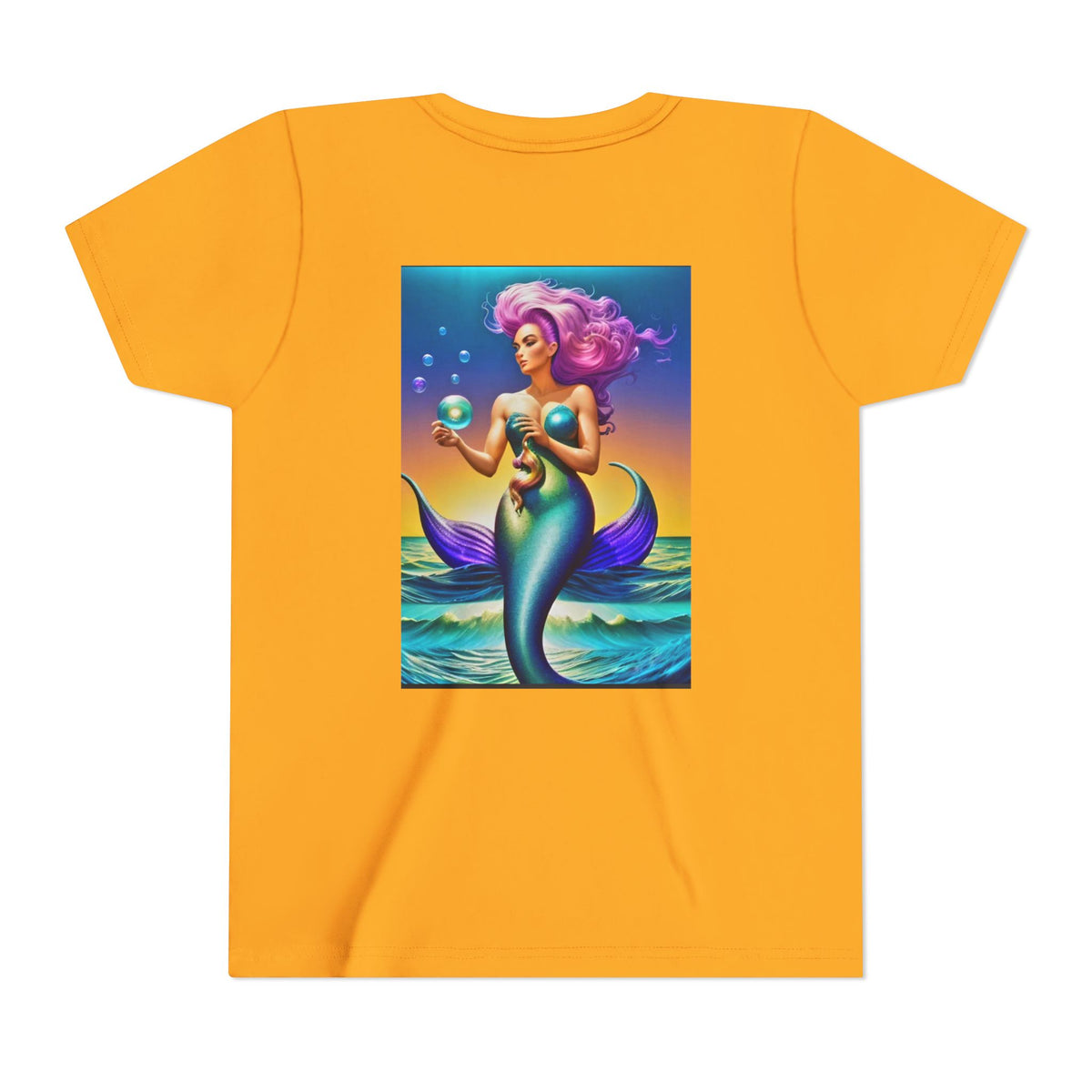Youth Mermaid Tee — Colorful Fantasy Mermaid Graphic Shirt for Kids