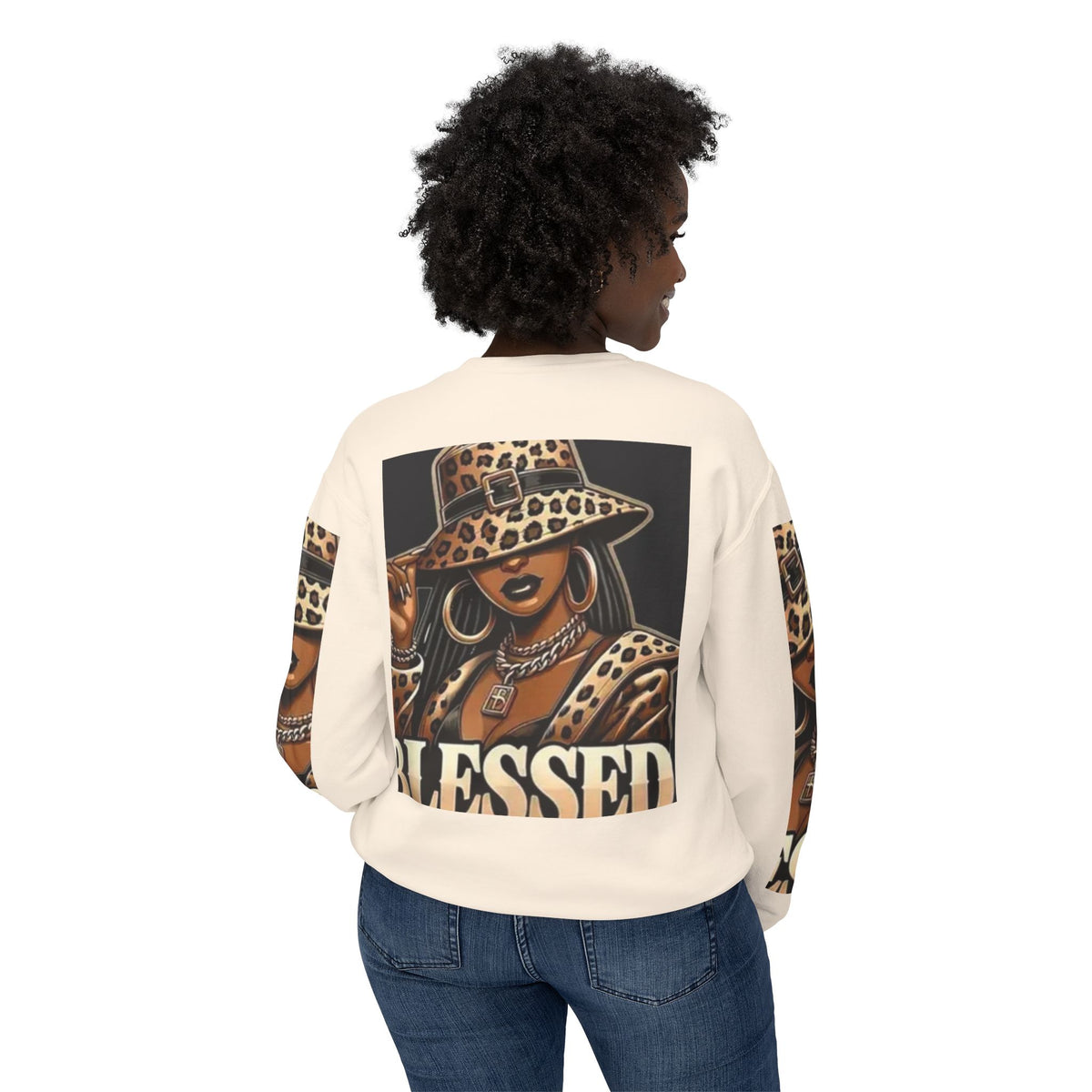Blessed Leopard Femme Crewneck Sweatshirt