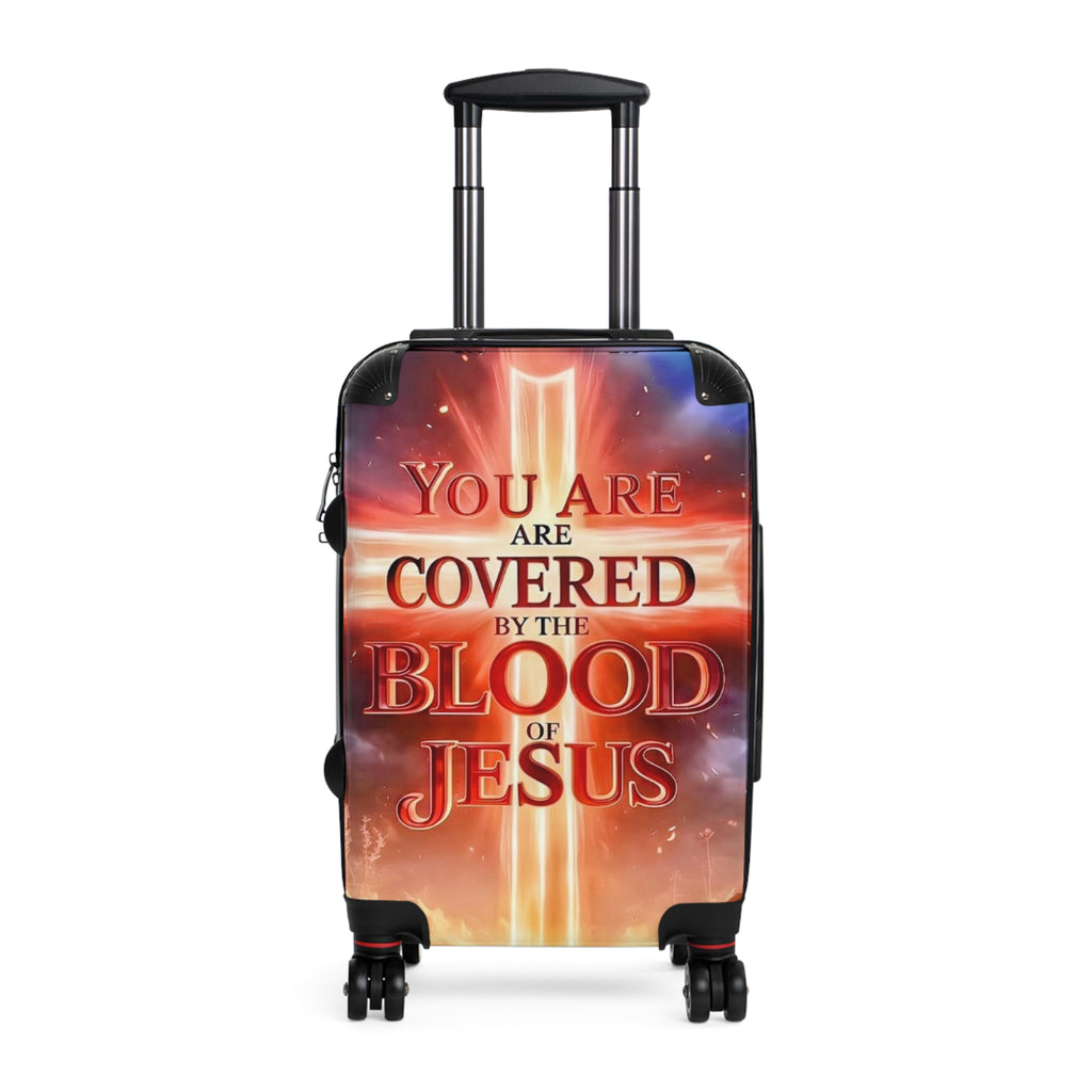 Christian Suitcase – “You Are Covered by the Blood of Jesus” Inspirational Carry-On Luggage