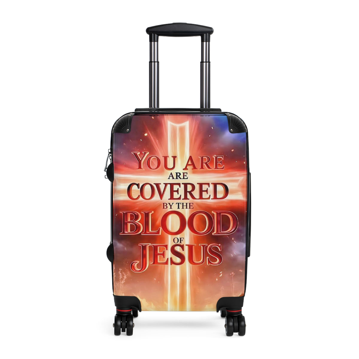 Christian Suitcase – “You Are Covered by the Blood of Jesus” Inspirational Carry-On Luggage