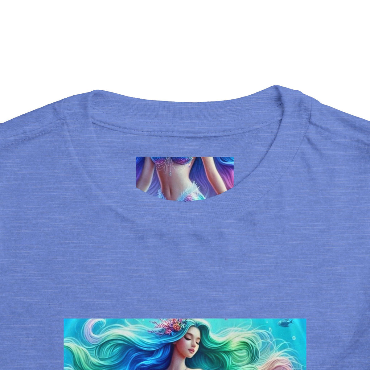 Toddler Mermaid Tee — Colorful Rainbow Sea Princess Short Sleeve Shirt
