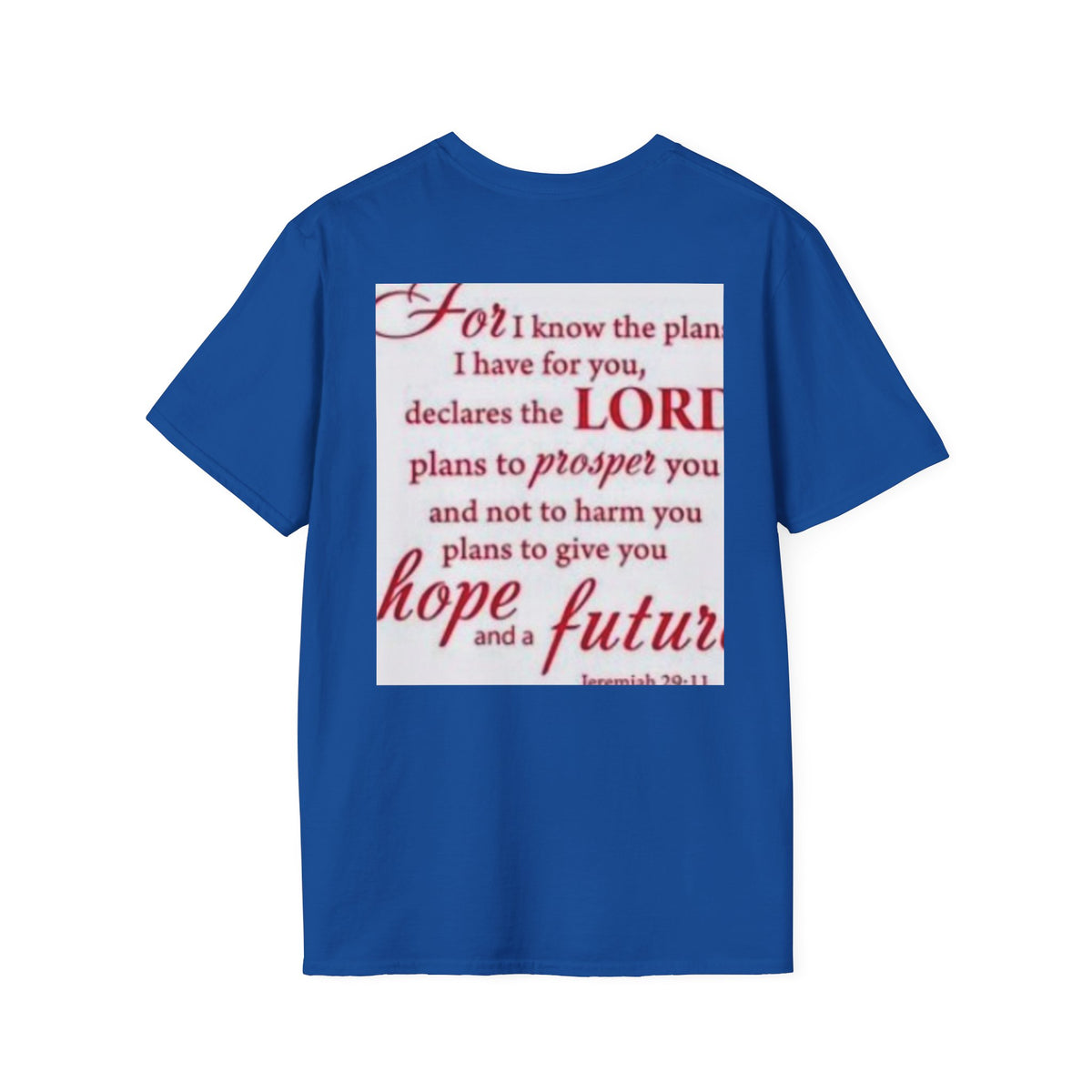 Christian Scripture T‑Shirt — "For I Know the Plans" Jeremiah 29:11 Inspirational Tee