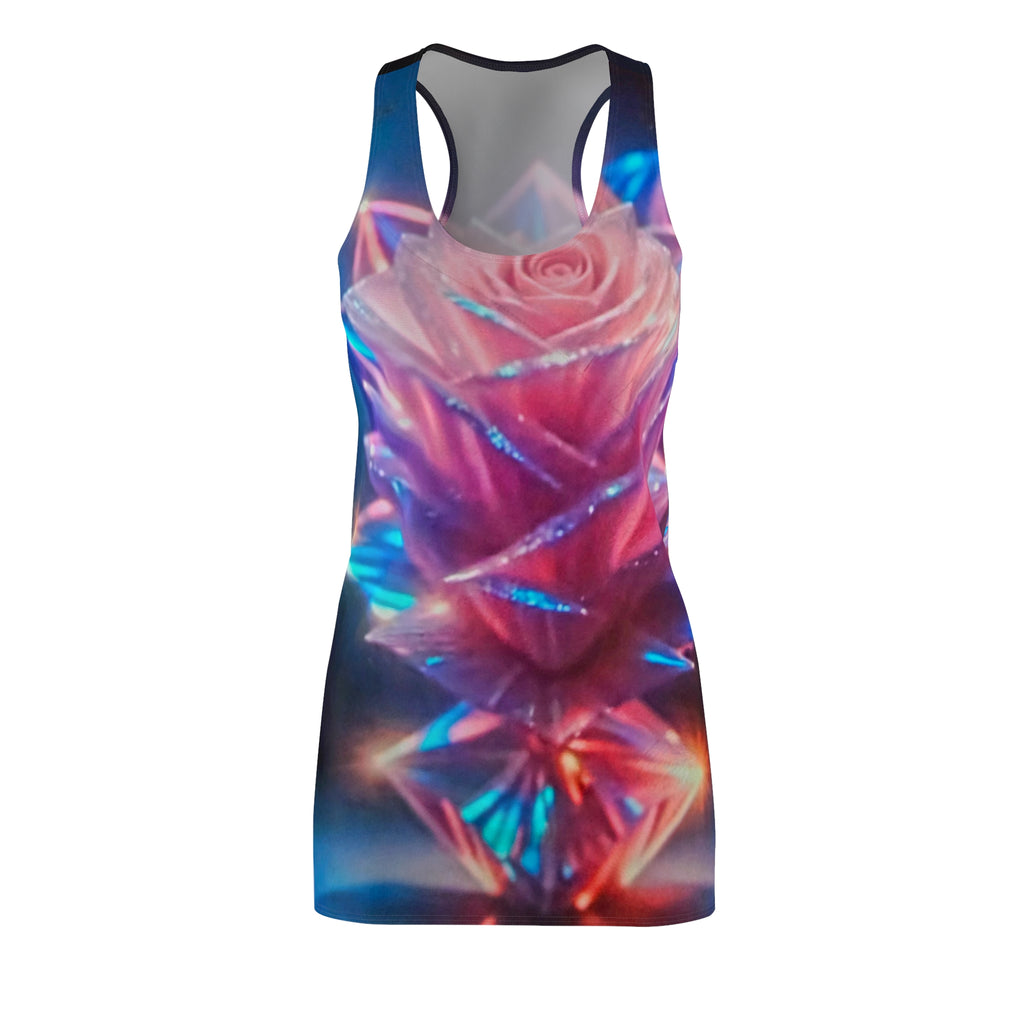 Racerback Dress — Iridescent Prism Rose All-Over Print