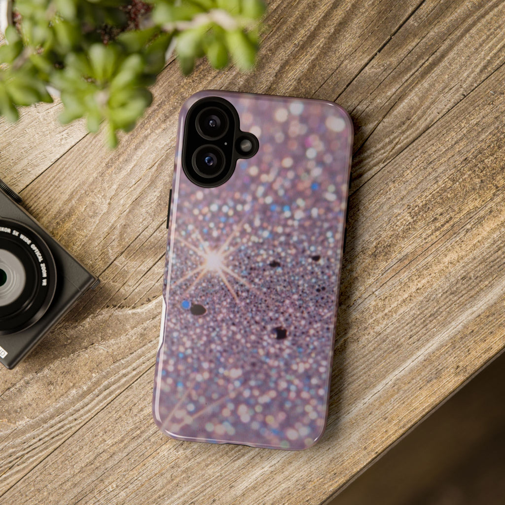 Sparkling Pink Glitter Tough Phone Case