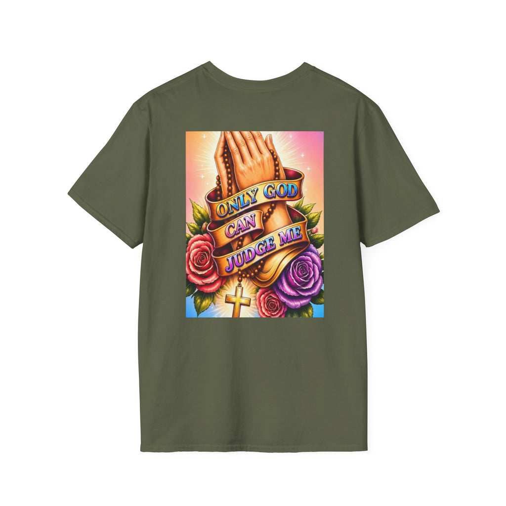 T-Shirt — "Only God Can Judge Me" Praying Hands Religious Tee