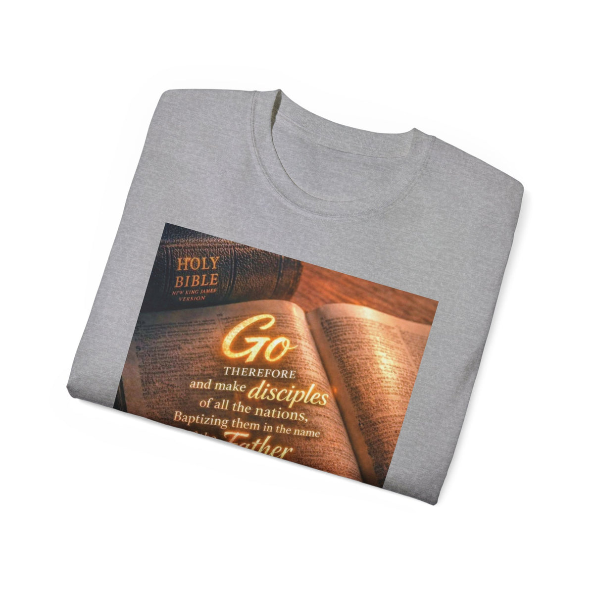 Christian Bible Verse T-Shirt — "Go...make disciples" Inspirational Faith Tee