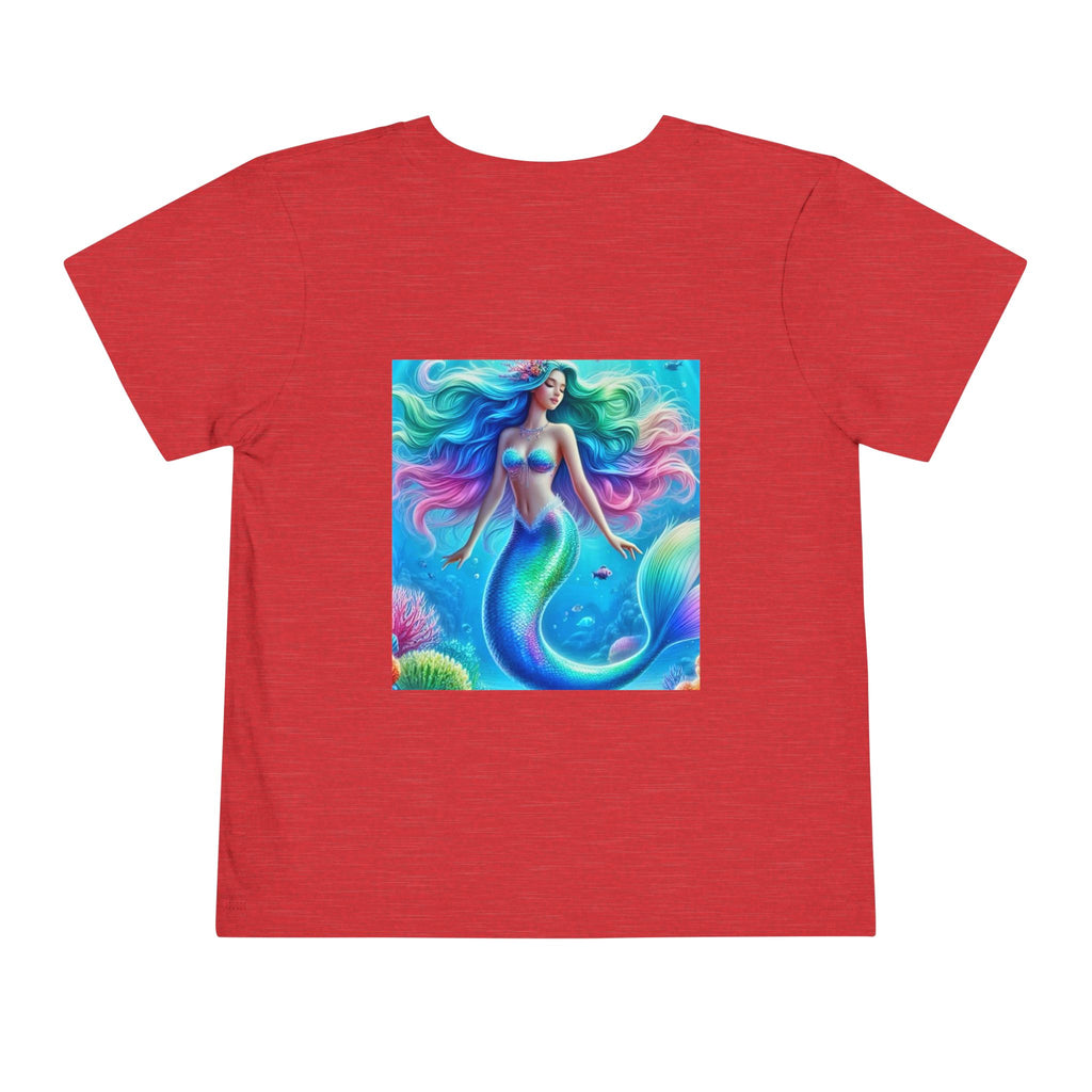 Toddler Mermaid Tee — Colorful Rainbow Sea Princess Short Sleeve Shirt