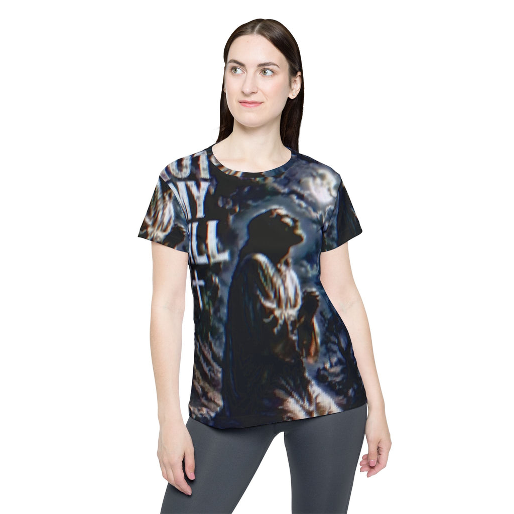 Prayer Scene Women's Jersey – "Not My Will" Christian Graphic Tee