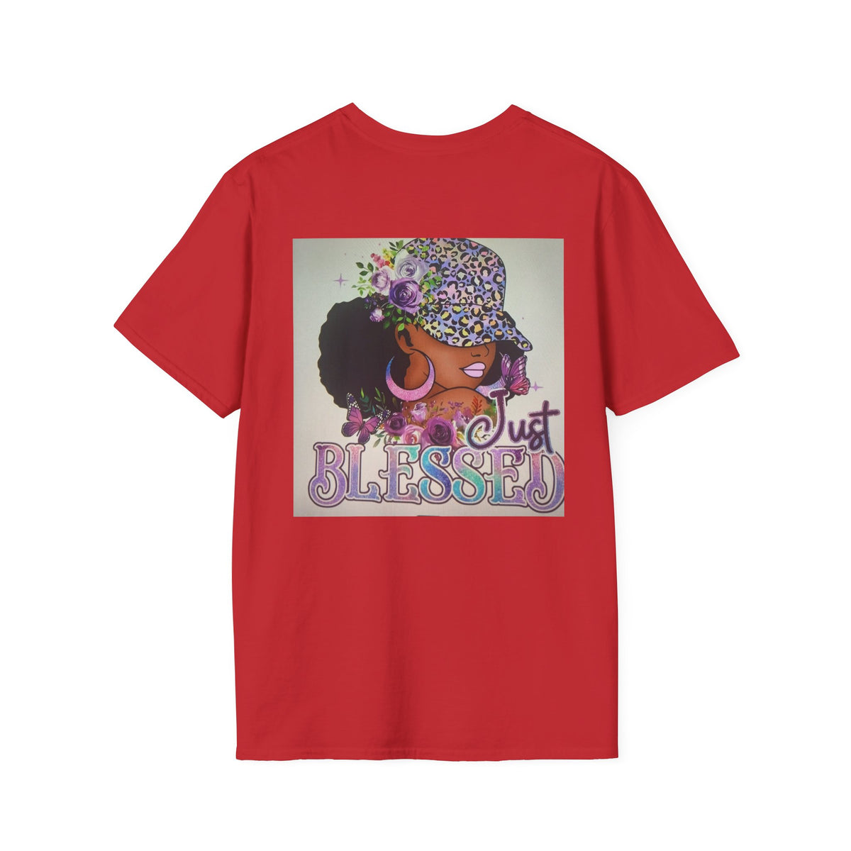 Just Blessed Afro Floral Tee