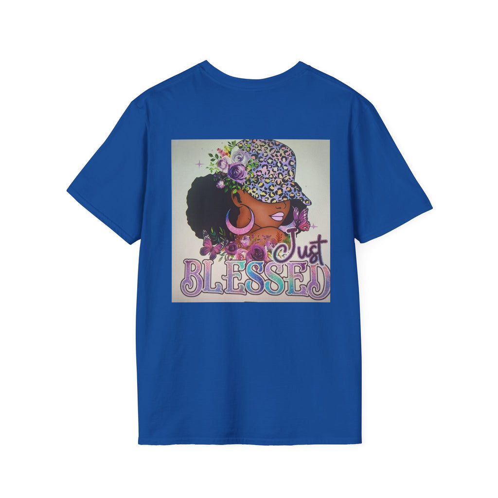 Just Blessed Afro Floral Tee