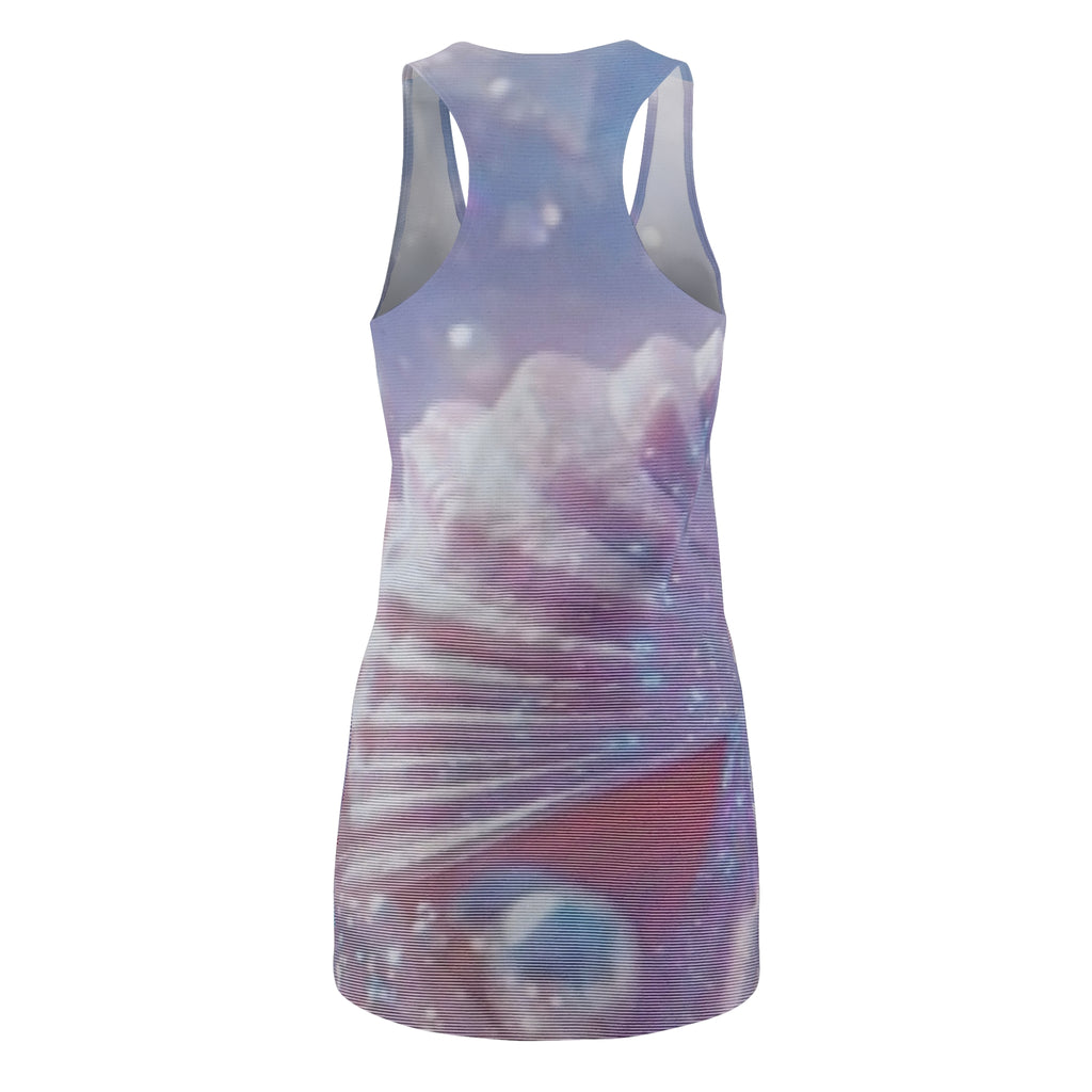 Seashell Dream Racerback Dress — Pastel Mermaid Shell Print AOP