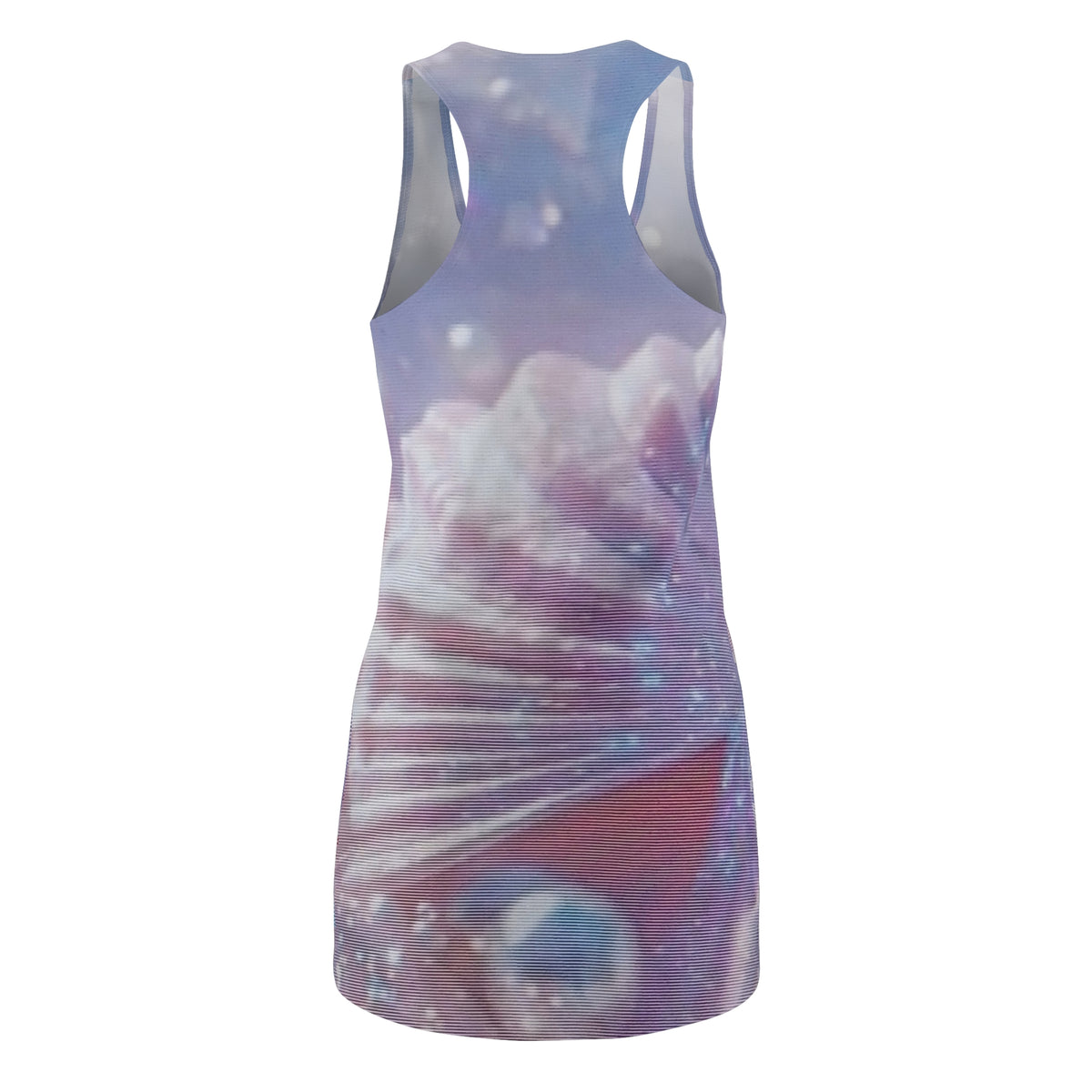 Seashell Dream Racerback Dress — Pastel Mermaid Shell Print AOP