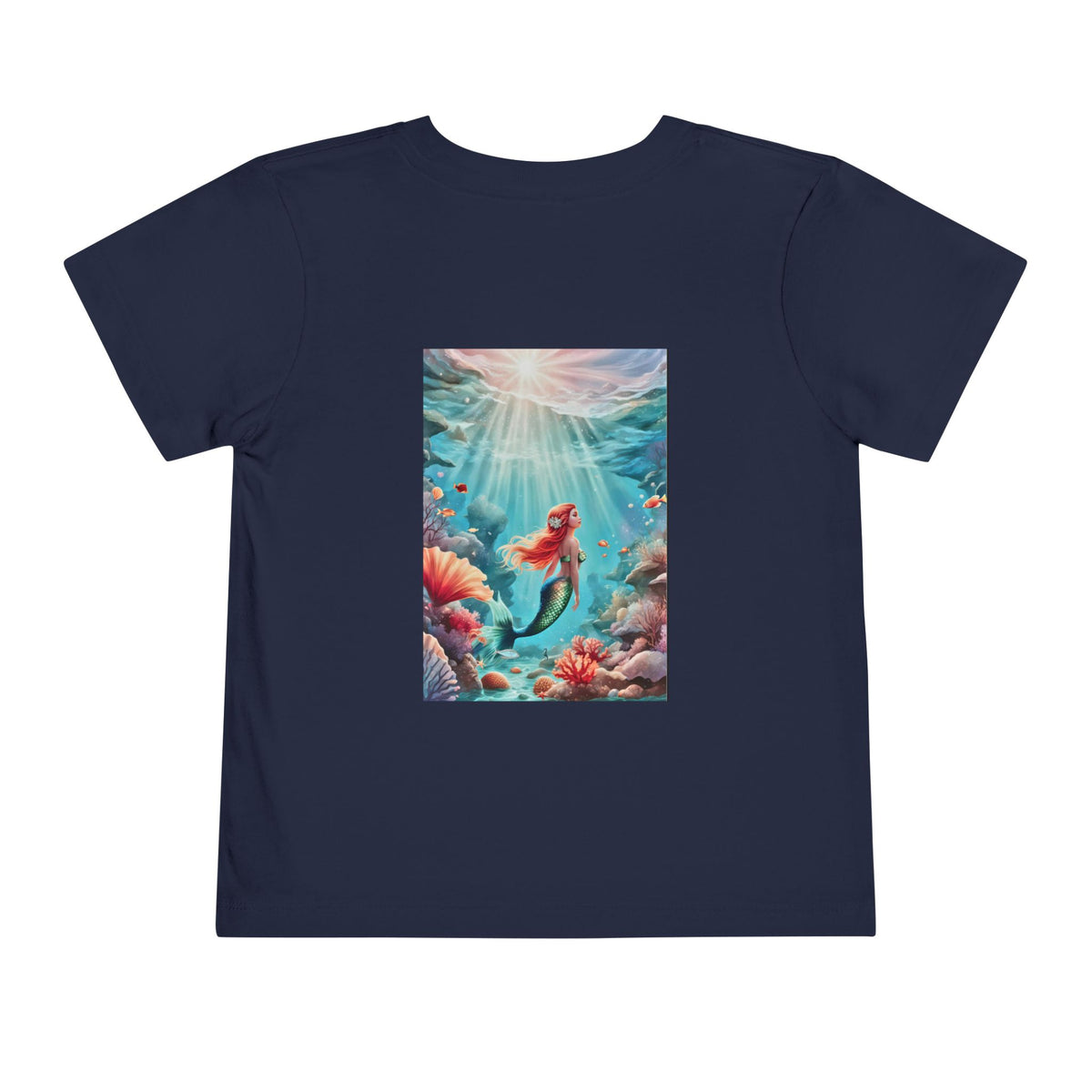Mermaid Toddler Tee – Underwater Sunlight Sea Life Graphic