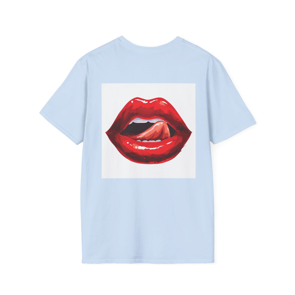 Graphic Tee — Glossy Red Lips Tongue-Out Design