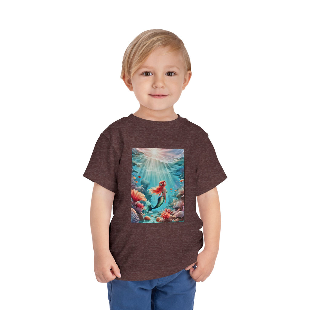 Mermaid Toddler Tee – Underwater Sunlight Sea Life Graphic