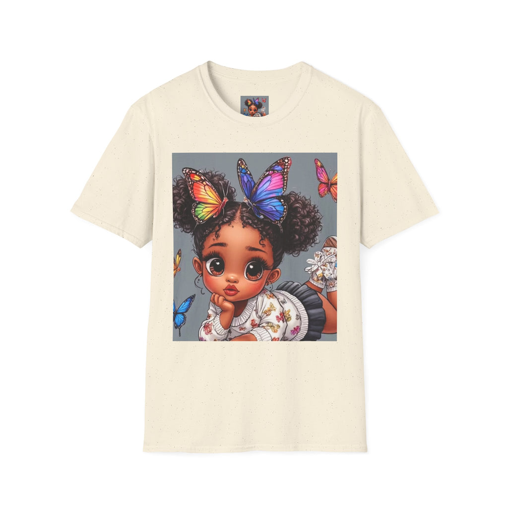 Butterfly Crown T‑Shirt — Cute Little Girl Illustration Tee