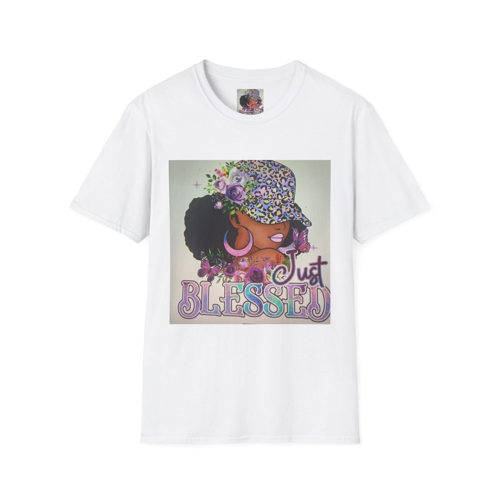 Just Blessed Afro Floral Tee