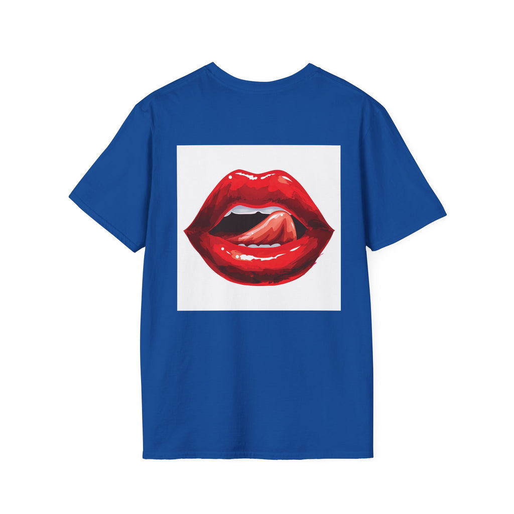 Graphic Tee — Glossy Red Lips Tongue-Out Design