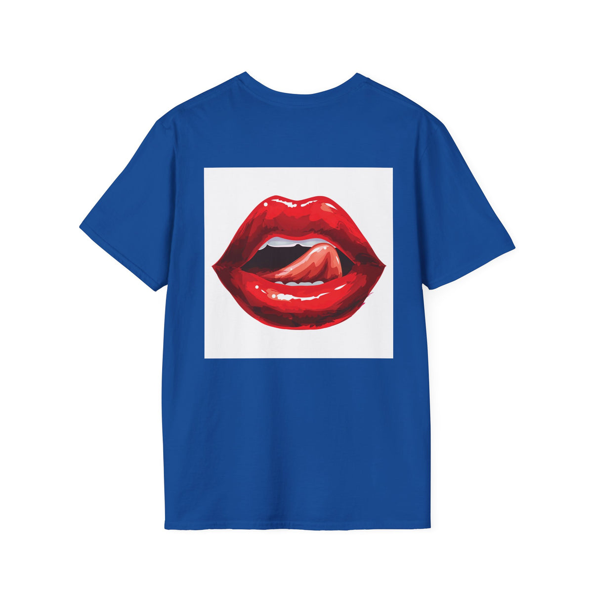 Graphic Tee — Glossy Red Lips Tongue-Out Design