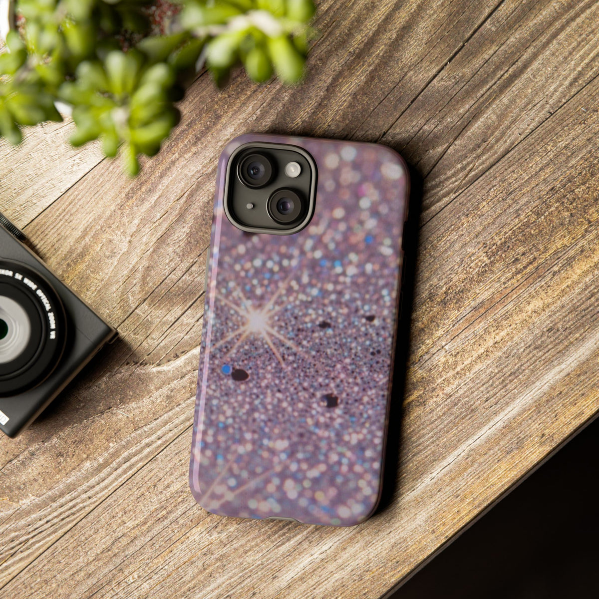 Sparkling Pink Glitter Tough Phone Case