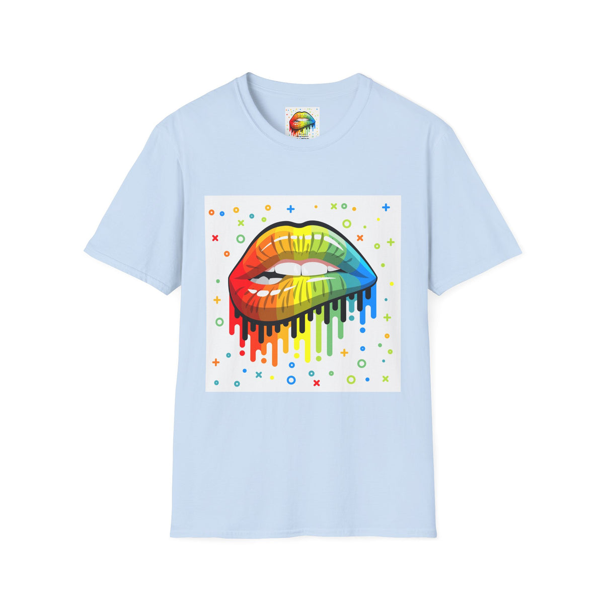 Rainbow Drip Lips T-Shirt — Pride LGBTQ+ Colorful Lip Graphic Tee