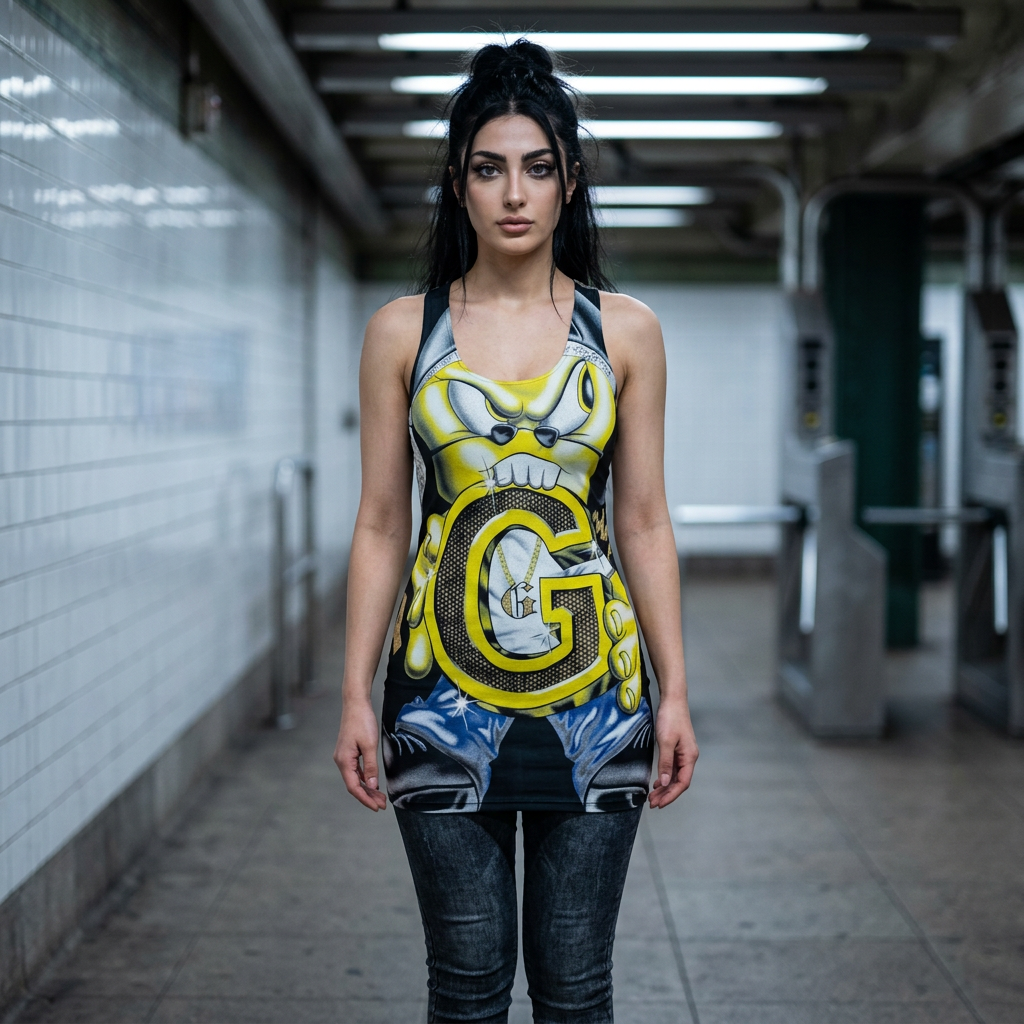 Graffiti 'G' Racerback Dress — Urban Streetwear Graphic Dress