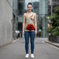 Rose Bouquet Racerback Dress – Red & White Floral All-Over Print
