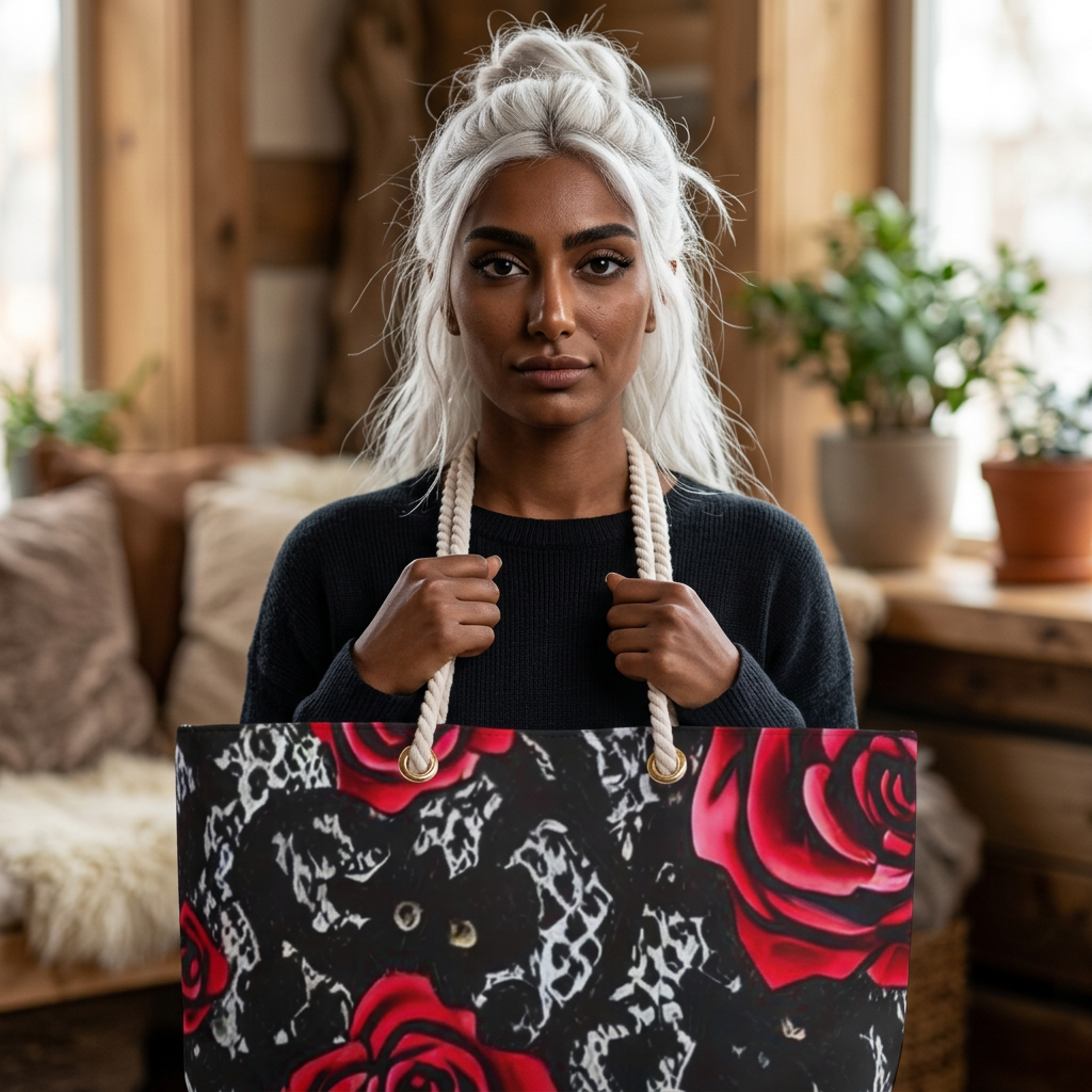 Red Rose Gothic Weekender Bag