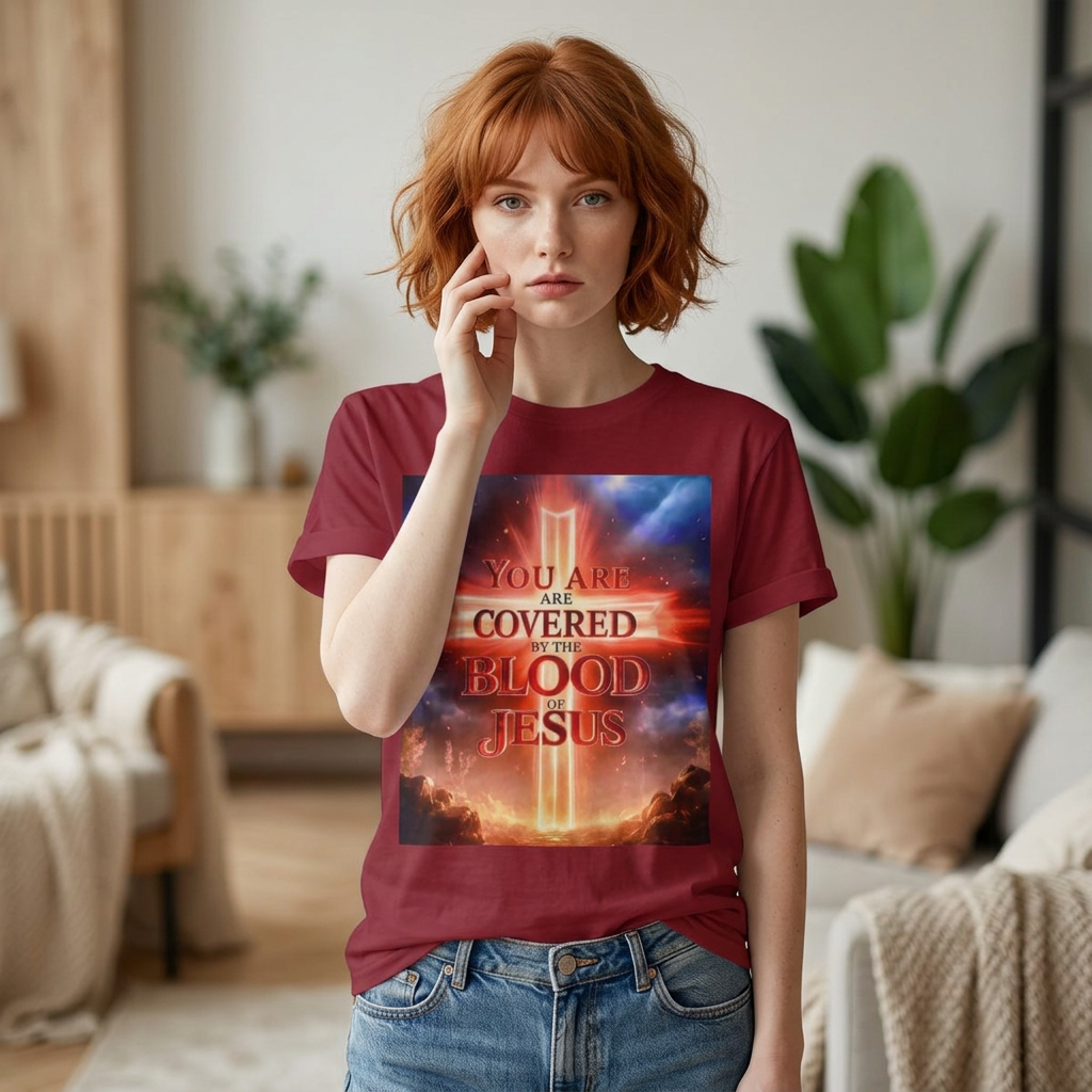 Christian T-Shirt — "You Are Covered by the Blood of Jesus" Gospel Tee