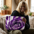 Purple Rose Weekender Tote Bag — Floral Large Travel Bag