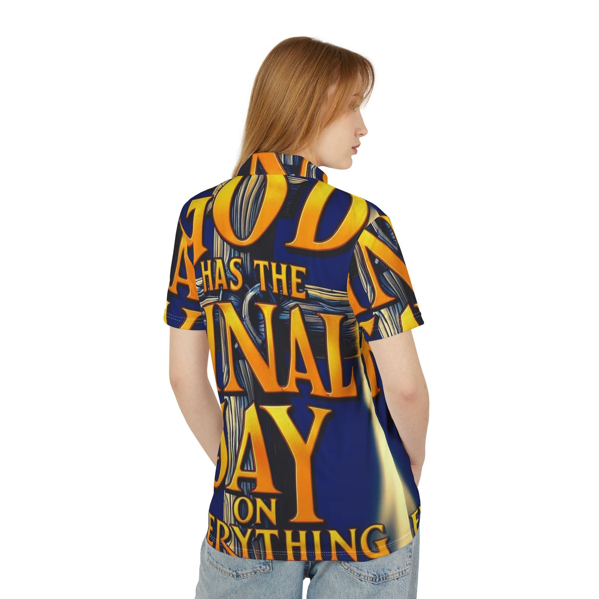 Religious Polo Shirt - "God Has the Final Say on Everything" All-Over Print