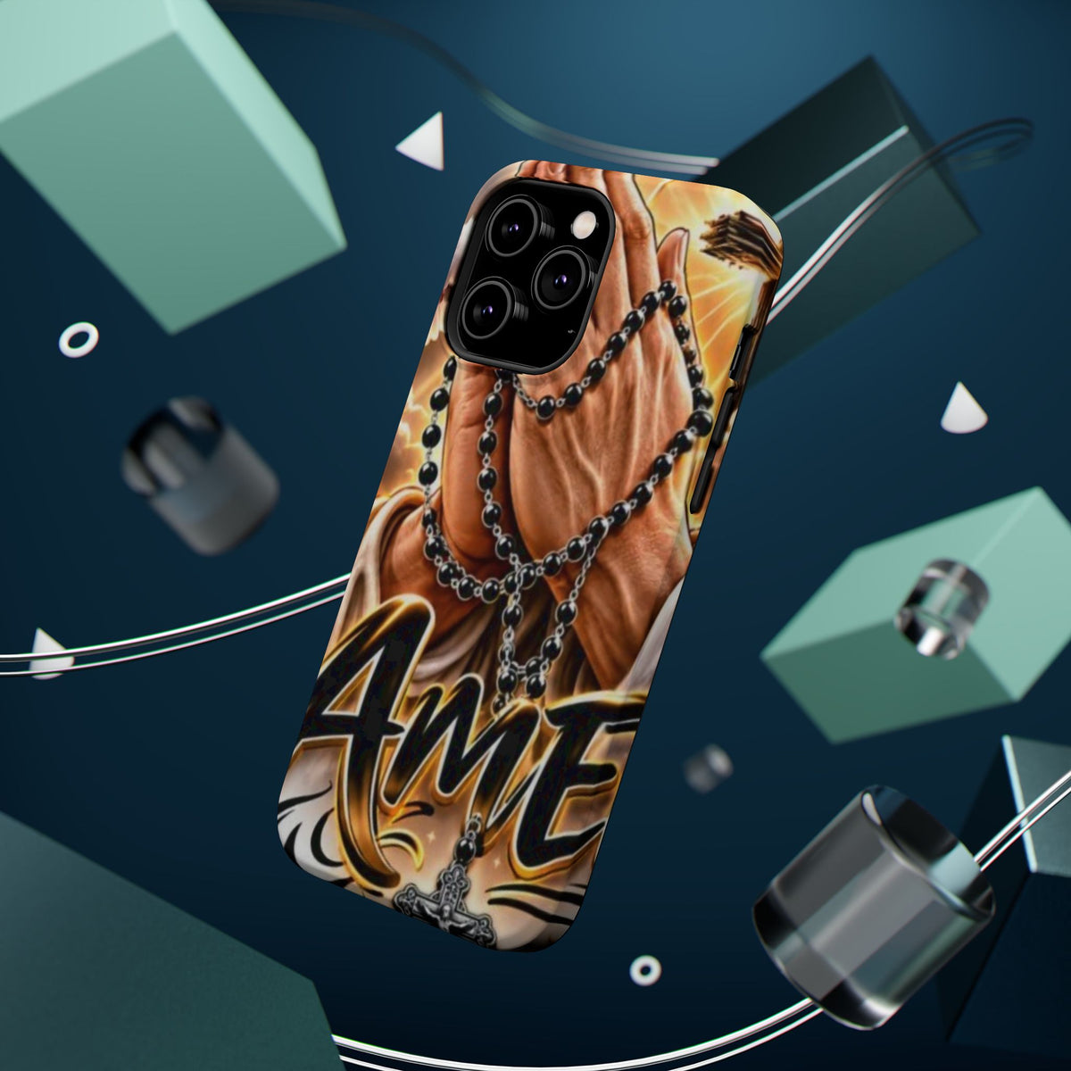 Praying Hands Rosary Magnetic Impact Phone Case