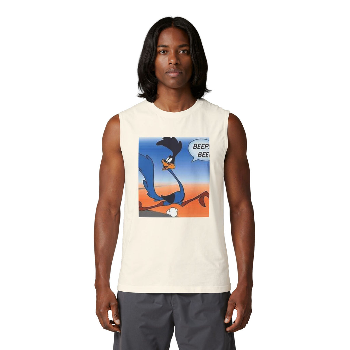 Road Runner 'Beep Beep' Muscle Tank — Vintage Cartoon Graphic Tank Top