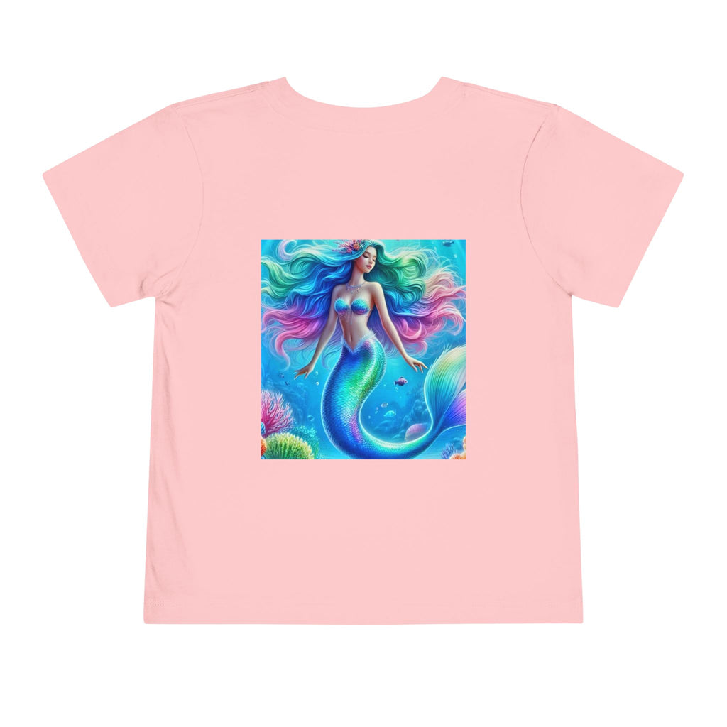 Toddler Mermaid Tee — Colorful Rainbow Sea Princess Short Sleeve Shirt