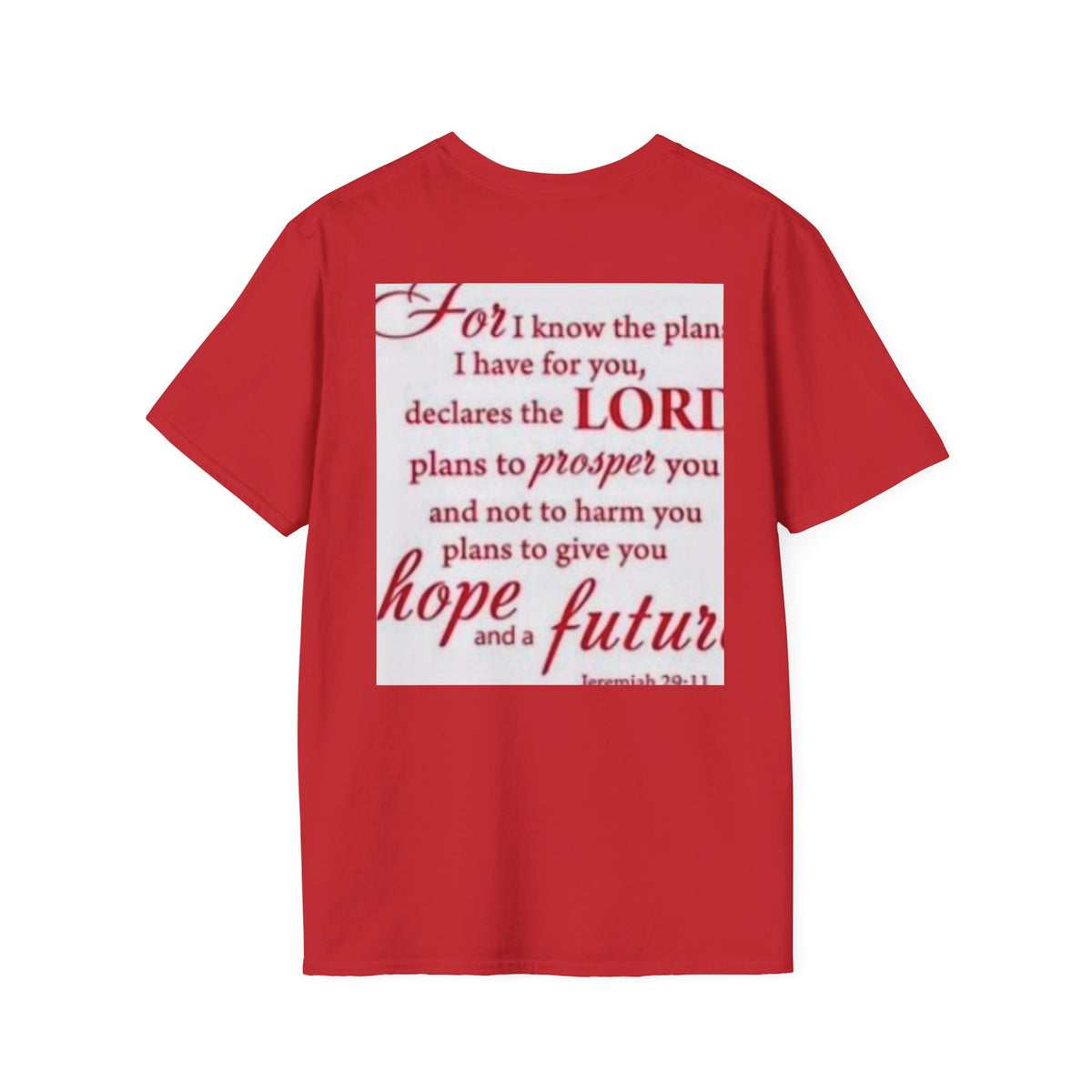 Christian Scripture T‑Shirt — "For I Know the Plans" Jeremiah 29:11 Inspirational Tee