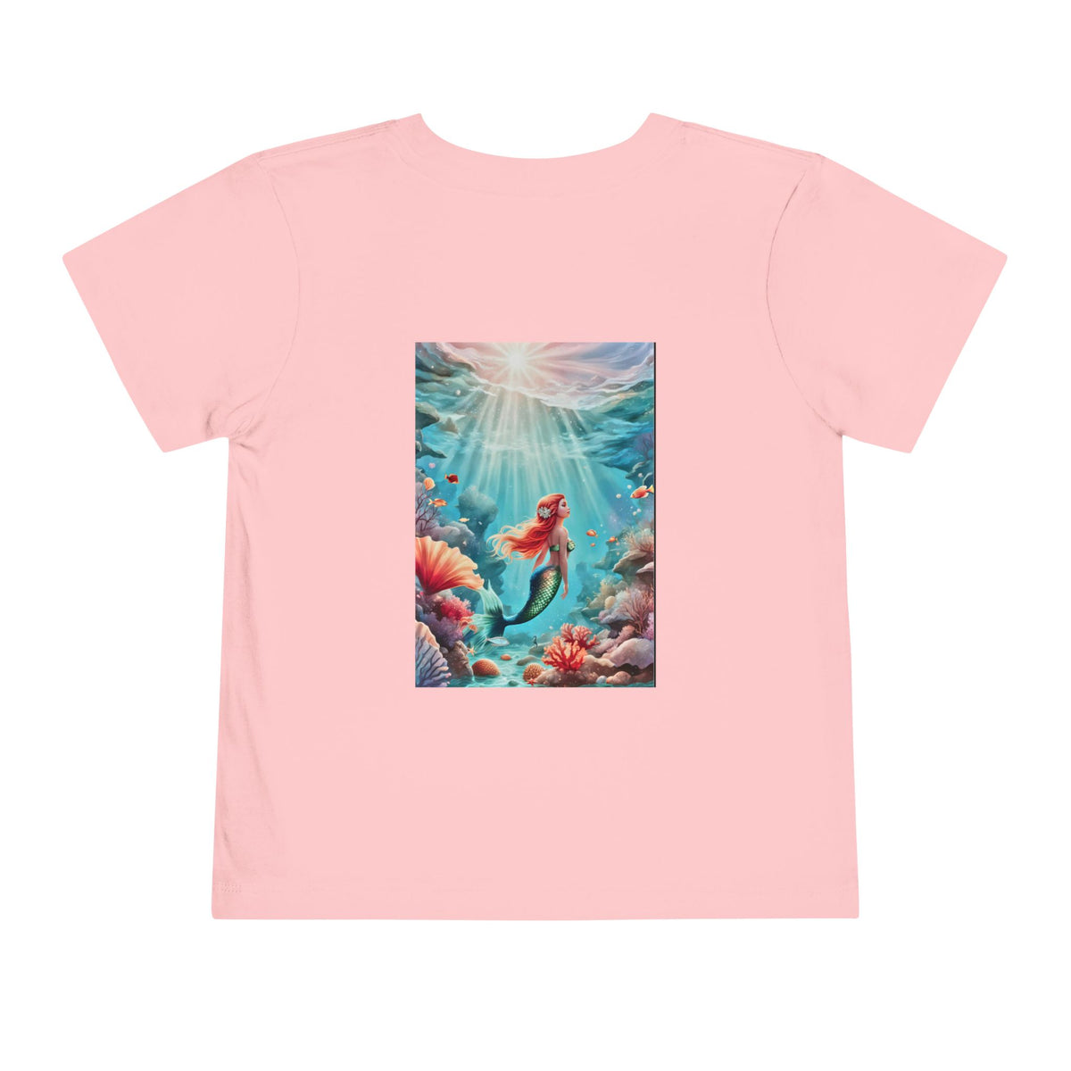 Mermaid Toddler Tee – Underwater Sunlight Sea Life Graphic