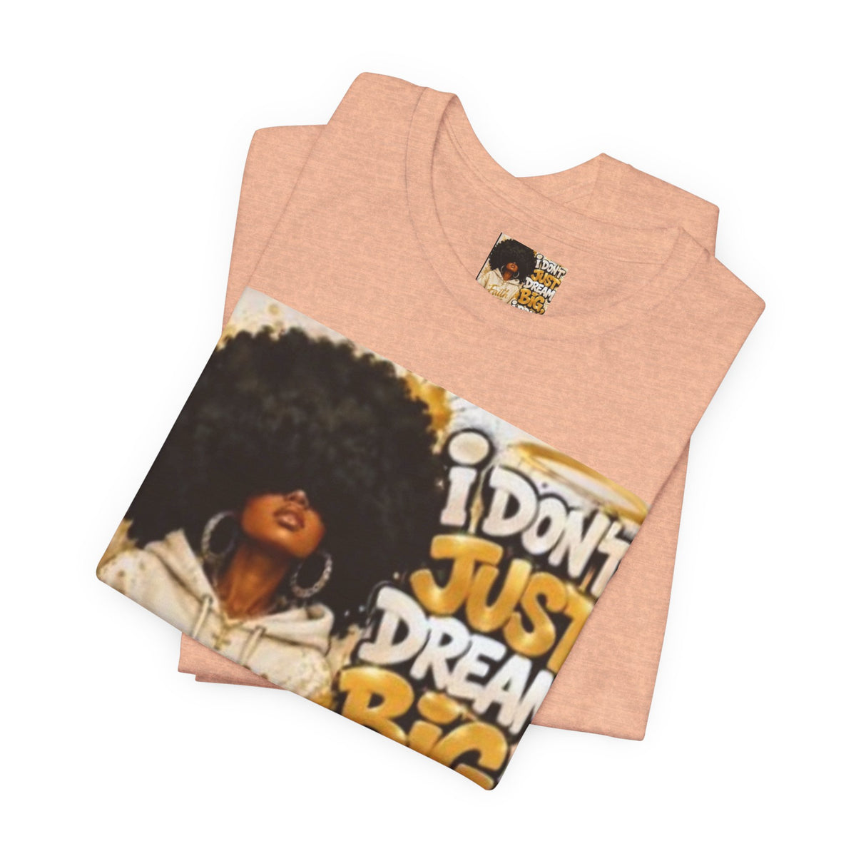 Faith Hoodie Tee — "I Don’t Just Dream Big, I Pray Bigger" Inspirational Graphic T-Shirt