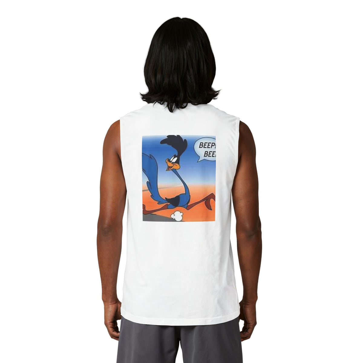 Road Runner 'Beep Beep' Muscle Tank — Vintage Cartoon Graphic Tank Top