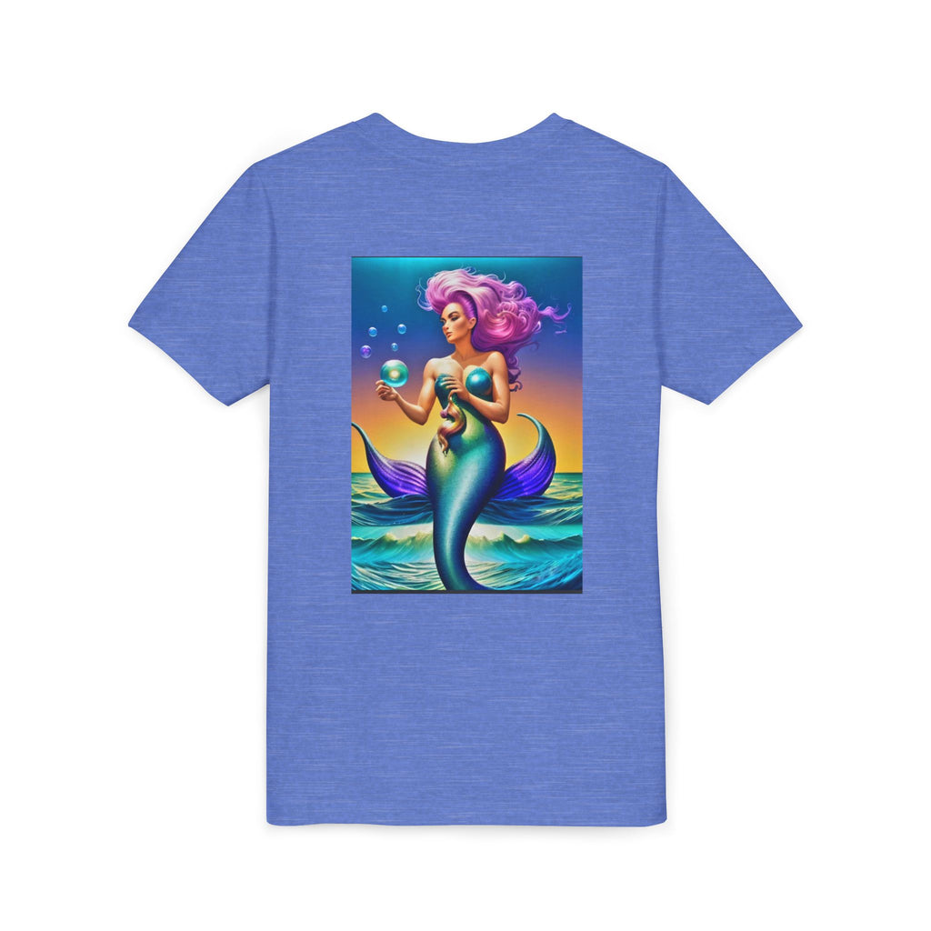 Youth Mermaid Tee — Colorful Fantasy Mermaid Graphic Shirt for Kids