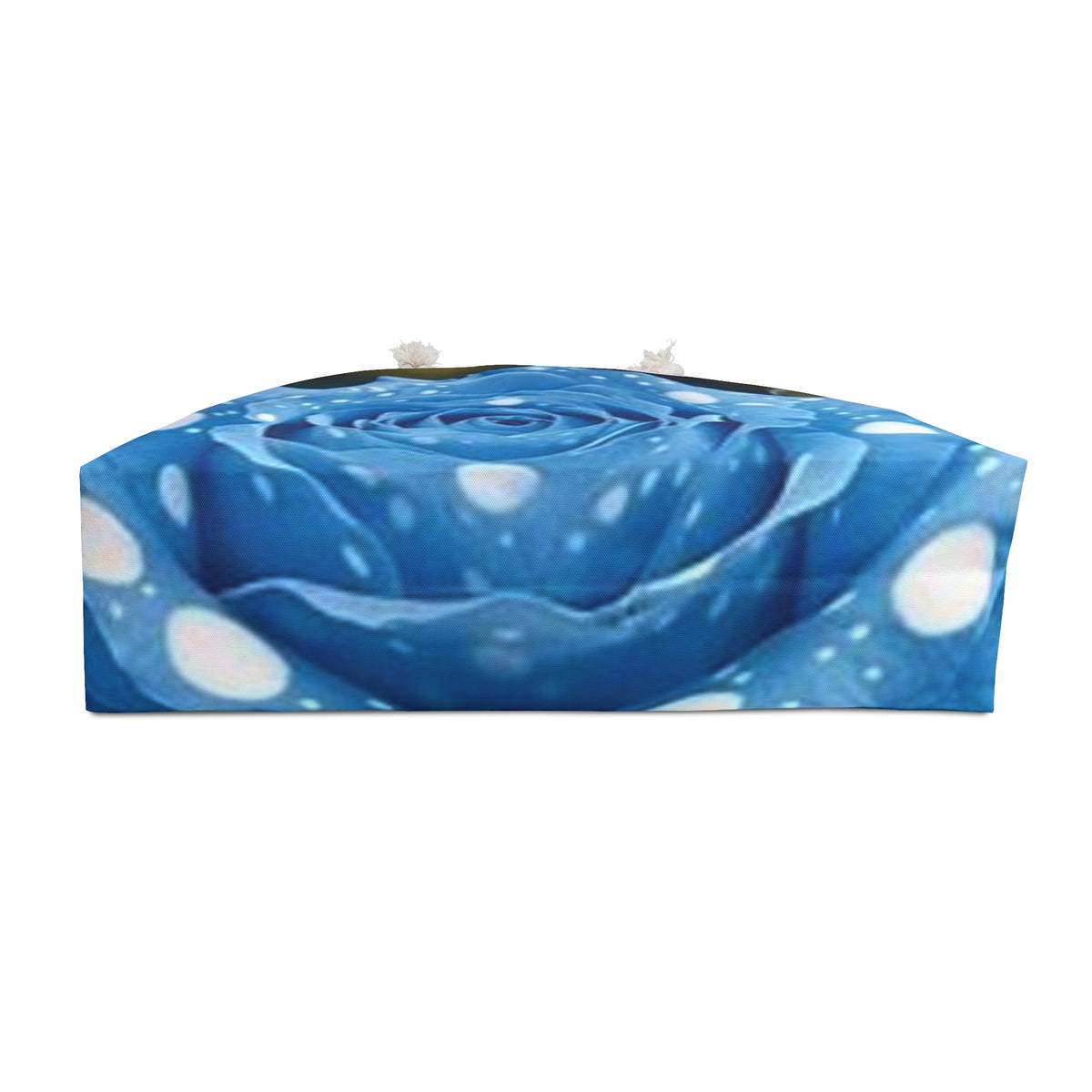 Blue Polka Dot Rose Weekender Bag — Floral Travel Tote