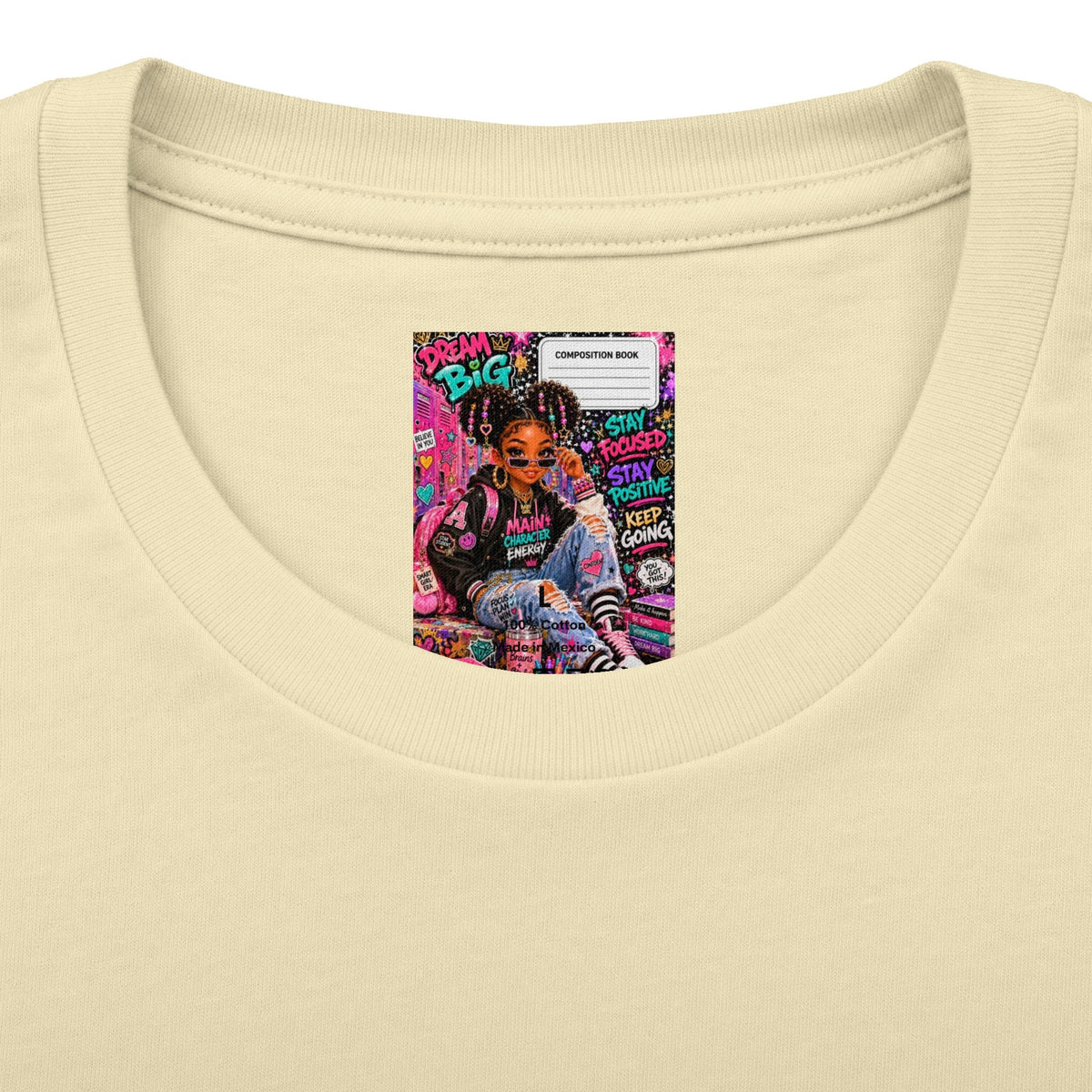 Dream Big Graphic Tee — Motivational Girl Street Art T-Shirt