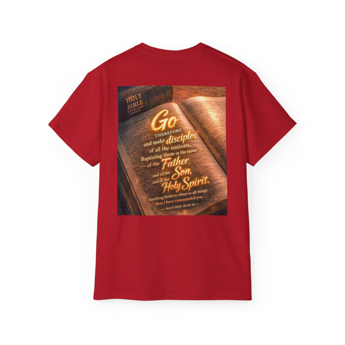 Christian Bible Verse T-Shirt — "Go...make disciples" Inspirational Faith Tee
