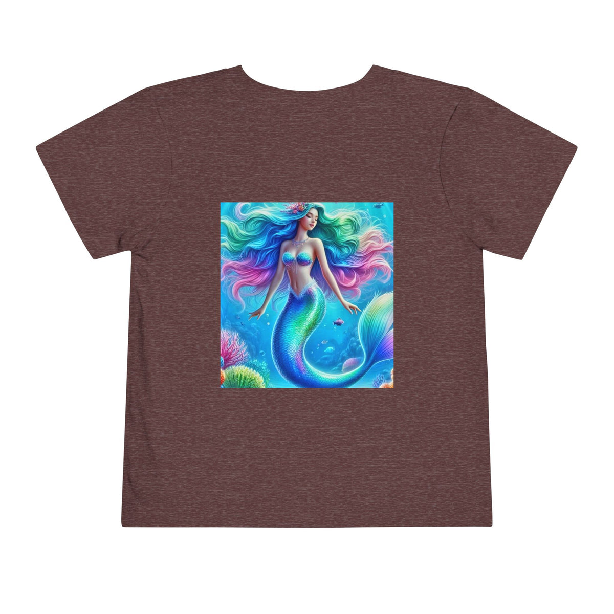 Toddler Mermaid Tee — Colorful Rainbow Sea Princess Short Sleeve Shirt
