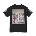 Blessed by God Christian T-Shirt — "Blessed by God, Saved by Jesus, Filled by the Spirit"